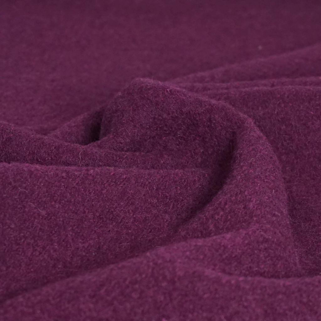 Wollwalk Walkloden aus Schurwolle beere violett